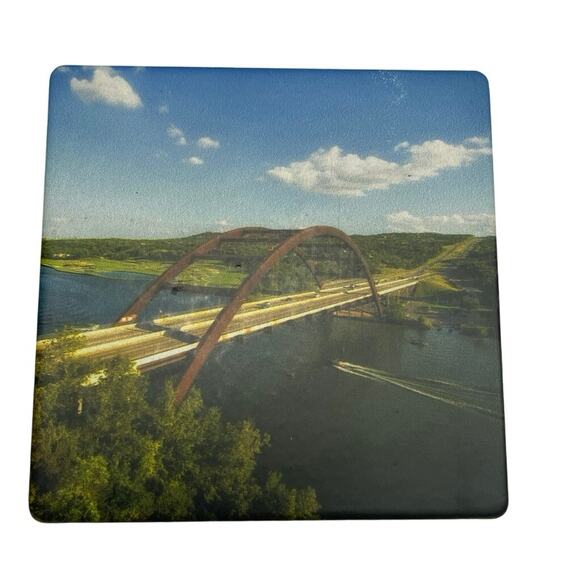 EUC - EXIT 82 Austin TX Stone Drink Coasters (3) - Picture 3 of 4